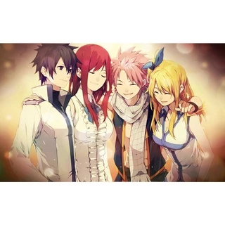 Poster A4 dán tường Anime, decal 21x30 trang trí Tini Printing có keo Fairy Tail Wallpapers (1)