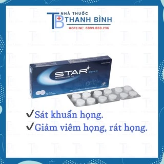 STAR BENKO Viên Ngậm Họng Giúp Làm Dễ Chịu Họng, Giảm Ngứa Họng, Khản Tiếng.