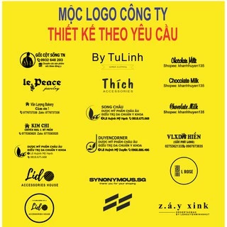 Mộc công ty, mộc logo, mộc shop bán hàng, mộc theo yêu cầu (Tặng hộp mực 10ml)