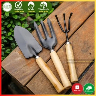 Bộ 3 dụng cụ 25cm làm vườn, trồng cây cảnh hàng loại 1 cứng cáp