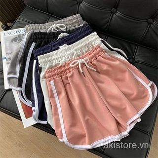 Quần Short Thể Thao Lưng Cao Ống Rộng Size Lớn 5XL Phong Cách Hàn Quốc Cho Nữ