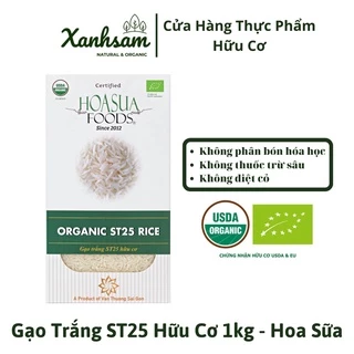 Gạo Trắng ST25 Hữu Cơ Hoa Sữa 1kg - XanhSam Organic