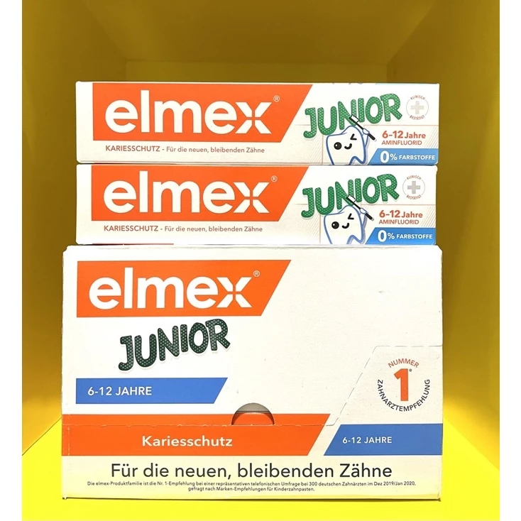 [Bill Đức] Kem đánh răng Elmex Junior cho bé từ 6 đến 12 tuổi 75ml