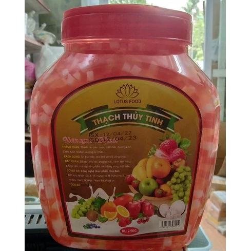 Thạch thủy tinh/ thạch nha đam/ thạch con cá/ thạch dừa sợi (gói chia 500g)