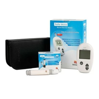 Máy Đo Đường Huyết Sinocare Safe Accu Gồm 50 Que Và 50 Kim