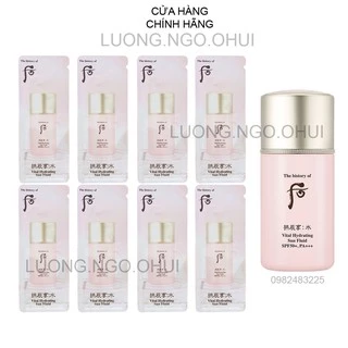 [1 gói] Gói Sữa chống nắng kiềm dầu dưỡng da thế hệ mới whoo vital hydrating sun fluid spf50+, pa+++