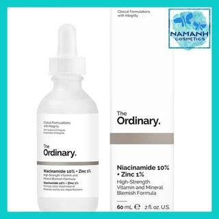 [60ml] Serum hỗ trợ da mụn, giảm thâm, cân bằng nhờn The Ordinary Niacinamide 10% + Zinc 1%