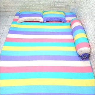 BỘ DRAP THUN HÀN QUỐC PASTEL 4 MÓN [ 1 GA TRẢI GIƯỜNG, 2 VỎ GỐI NẰM, 1 VỎ GỐI ÔM ]