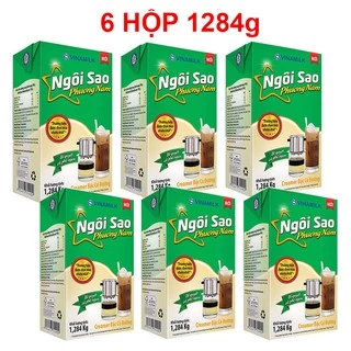 Combo 6 hộp Sữa đặc Ngôi Sao Phương Nam xanh lá - Hộp giấy 1284g