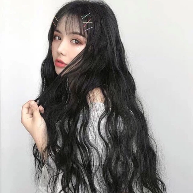 tóc giả kẹp phím xù❤️💝freeship-ảnh thật-tặng lược