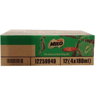 Thùng 48 Hộp Sữa Milo Hương vị ca cao Lúa Mạch 180ml - HSD Luôn Mới