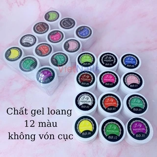 Set Gel 12 Màu Vẽ Móng Nail Tạo Loang Không Vón Cho Thợ Mới