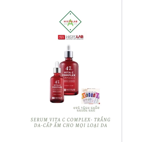 Tinh chất Ampoule Vitamin C  - Arbutin- Cam Thảo- 47 VITA C  Histolab