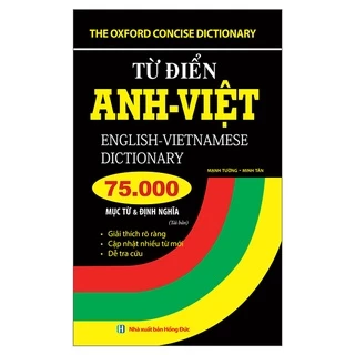 Sách Học Ngoại Ngữ - Từ điển Anh Việt 75000 mục từ và định nghĩa mt