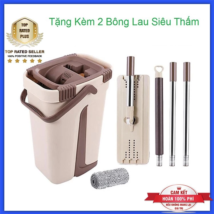 Bộ Lau Nhà Thông Minh 💝FREESHIP💝 Chổi Lau Nhà Tự Vắt - Đồ Lau Nhà