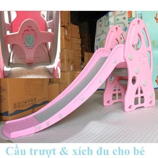 Bộ Cầu Trượt & Xích Đu Size Đại Cho Bé Chơi Giá Rẻ HCM