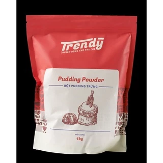 Bột Pudding Trứng Trendy túi ZIP 1kg - Nguyên liệu làm thạch pudding, topping trà sữa chất lượng