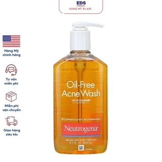 Sữa rửa mặt ngăn ngừa và giảm mụn date 2025 Neutrogena Oil-Free Acne Wash 269ml  - EDS Hàng Mỹ