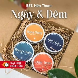 Set Nến Thơm Concept Ngày & Đêm Size Nhỏ HENY GARDEN Kèm Hộp Đựng