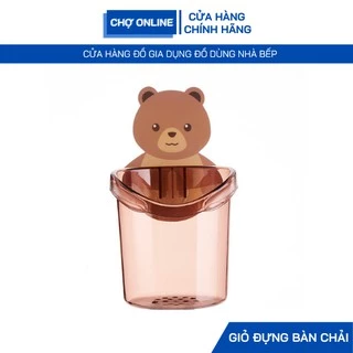 Giỏ đựng bàn chải kem đánh răng dán tường có lỗ thoát nước siêu xinh