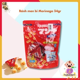 Bánh Men Bi Ăn Dặm Morinaga |Bánh Men Bi Sữa Túi 34g 7m+