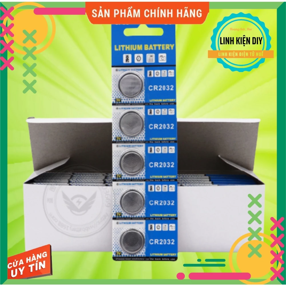 Vỉ 5 Viên Pin cúc áo pin CMOS CR2032 / CR2025 / CR2016 / CR1632 / LR44  Pin 3V Lithium dùng cho đồng hồ máy tính bỏ túi
