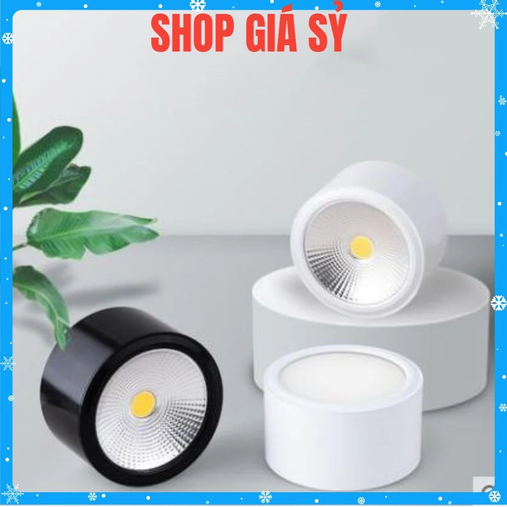 Đèn ống bơ ốp trần nổi 7W + 12w vàng, 3 màu + Bảo hành 2 năm