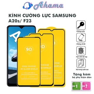 Kính Cường Lực Samsung A20s F23 full màn chống trầy xước rơi vỡ màn hình độ bền cao tặng kèm khăn lau màn hình