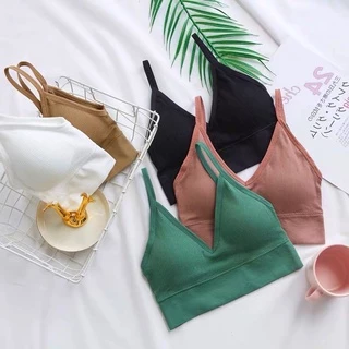 [VẢI LOẠI 1 CÓ SIZE] Áo Ngực Bra Hở Lưng Loại Mút Nâng Ngực Vải Cotton Nylon Dày Dặn