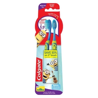 Bàn Chải Đánh Răng Colgate Minions Twin Cho Trẻ Em Từ 2 - 5 Tuổi và 5 - 9 tuổi