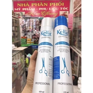 Keo Xịt Tạo Kiểu Tóc Kella 420ml -keo cứng- keo mềm