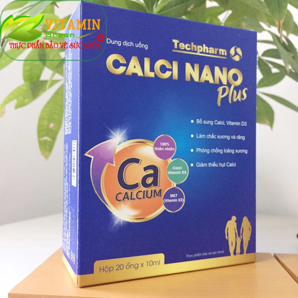 CANXI NANO CHO BÉ CALCI NANO PLUS 20 ống x 10ml