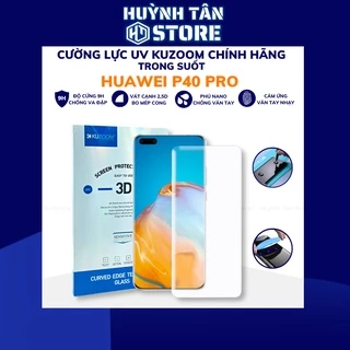 cường lực huawei p40 pro p40 pro plus UV trong suốt keo lỏng chính hãng kuzoom chống va đập vân tay nhạy huỳnh tân store