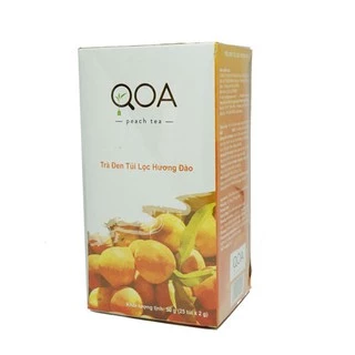 Trà Đen Túi lọc QOA hương Đào hộp 50gr (25 túi x 2gr)