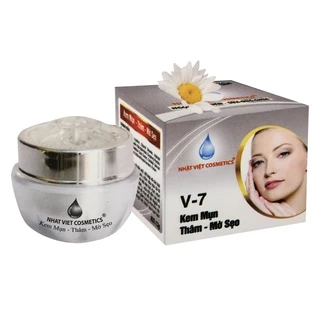 KEM MỤN THÂM MỜ SẸO NGỌC TRAI ĐEN SỮA ONG CHÚA V7 NHẬT VIỆT COSMETICS 12G