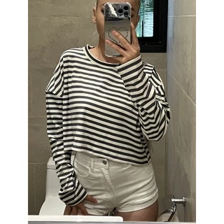 ÁO THUN SỌC NGANG CROPTOP