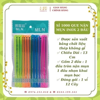 [DÀI 13CM] 1000 QUE/CÂY NẶN MỤN INOX CAO CẤP KHÔNG GỈ 13cm