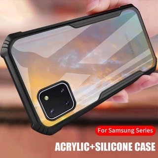 Ốp điện thoại acrylic trong suốt chống va đập Samsung Galaxy A01 / A11 / A31 / A51 / A71 / A72 / A52 / A32 / A02s / A12