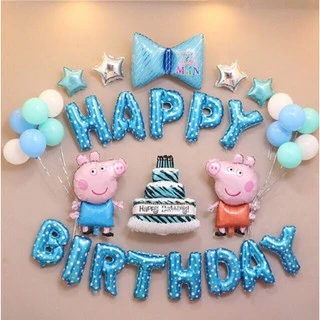 Bộ Bóng Chữ Trang Trí Happy Birthday + Full Phụ Kiện (TẶNG KÈM BƠM BÓNG VÀ BĂNG DÍNH 2 MẶT)