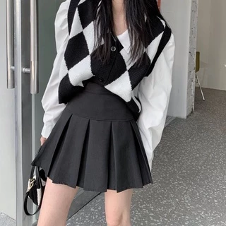 Chân Váy Xếp Ly Ulzzang Xám - Titto Closet