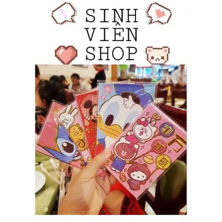 Bao lì xì dệt kim Disney Hong Kong hoạt hình cao cấp thiết kế độc lạ