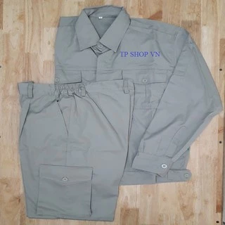 Bộ quần áo bảo hộ lao động mẫu 03, vải Pangrim Hàn Quốc, thấm hút mồ hôi, bền chắc