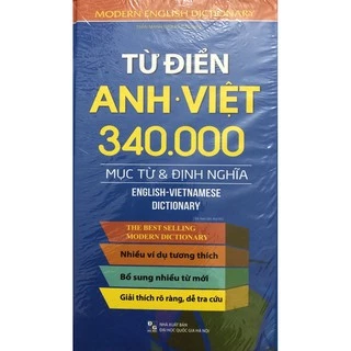 Sách Từ Điển Anh Việt 340.000 Mục Từ Và Định Nghĩa (Bìa cứng)