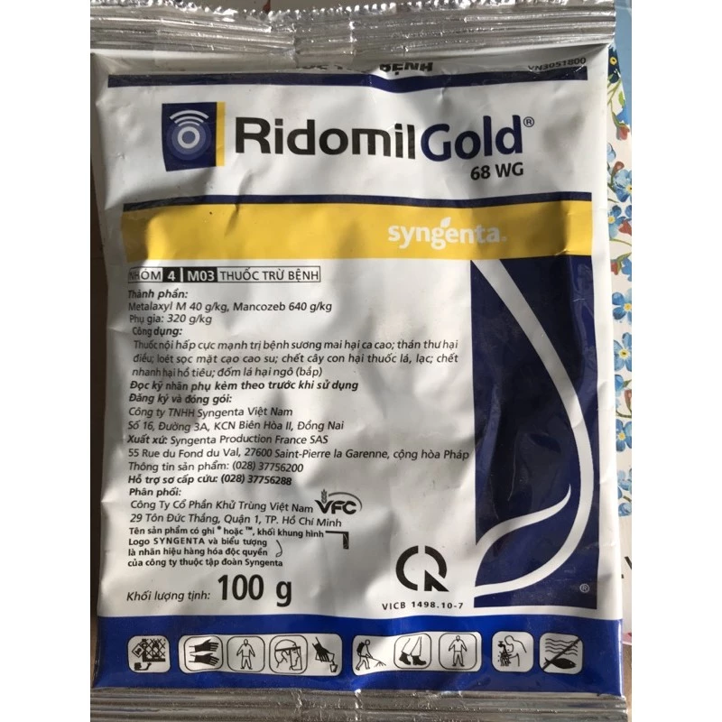 thuốc trừ bệnh rau màu, bầu bí, dưa leo Ridomil gold