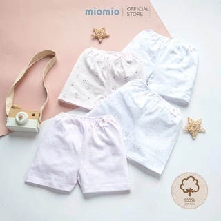 Combo 4 Quần Ngắn Sơ Sinh MIOMIO Cho Bé Trai, Bé Gái (Từ 0 - 24 Tháng), Vải Cotton