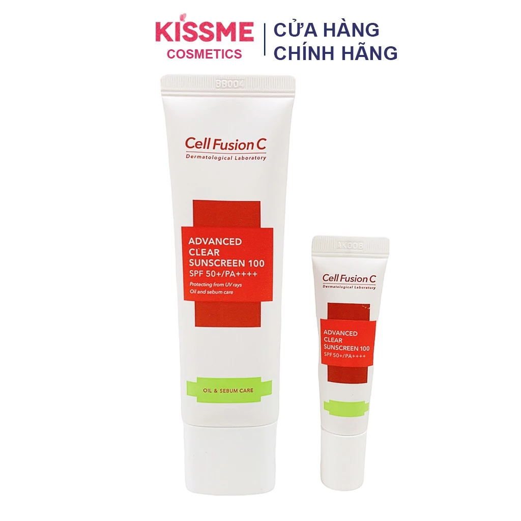 Kem Chống Nắng Cell Fusion C Clear Sunscreen 100 SPF 48 PA+++ (XANH)