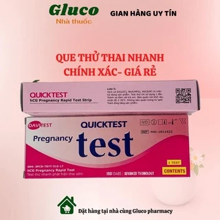 Que thử thai 2 vạch sớm độ chính xác cao QUICKTEST GLU3403