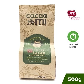 Bột ca cao sữa hoà tan 3in1 thức uống sô cô la đậm đà cacao nguyên chất CACAOMI chuẩn xuất khẩu 500g