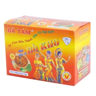 Bột Gia Vị Nấu Bò Kho Bà Tám ( Ông Tám Chà ) gói 10g hộp 50 gói