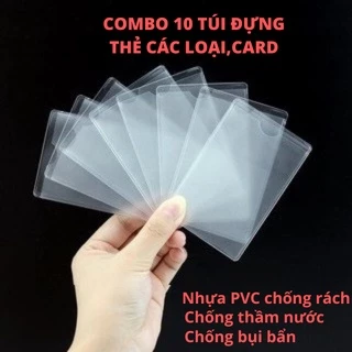 Combo 10 túi đựng thẻ căn cước công dân, vỏ đựng bằng lái xe thẻ ATM phụ kiện túi ví nam nữ